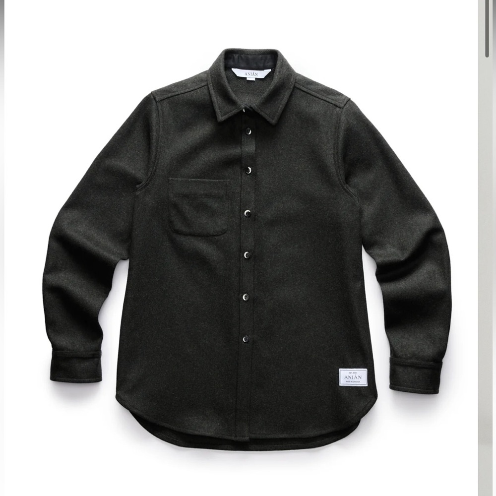 The Modern Melton Wool Shirt (600GSM) | Anian | Olive